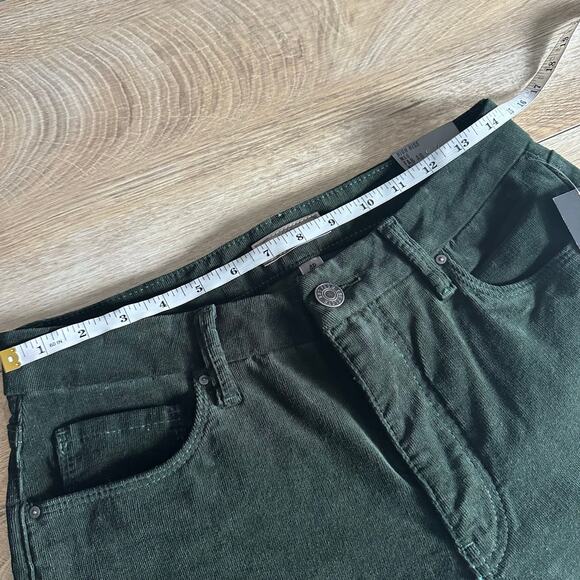 Kut from the Kloth Meg Corduroy Fab Ab Wide Leg Dark Forest Green 4 Petite - Picture 12 of 14